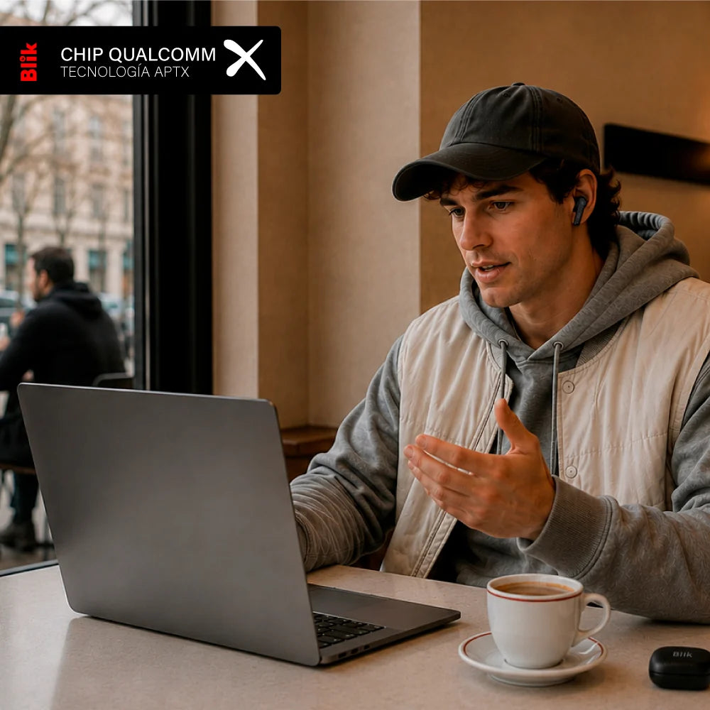 Audífonos Bluetooth Blik Spirit 40H ANC Qualcomm IPX4