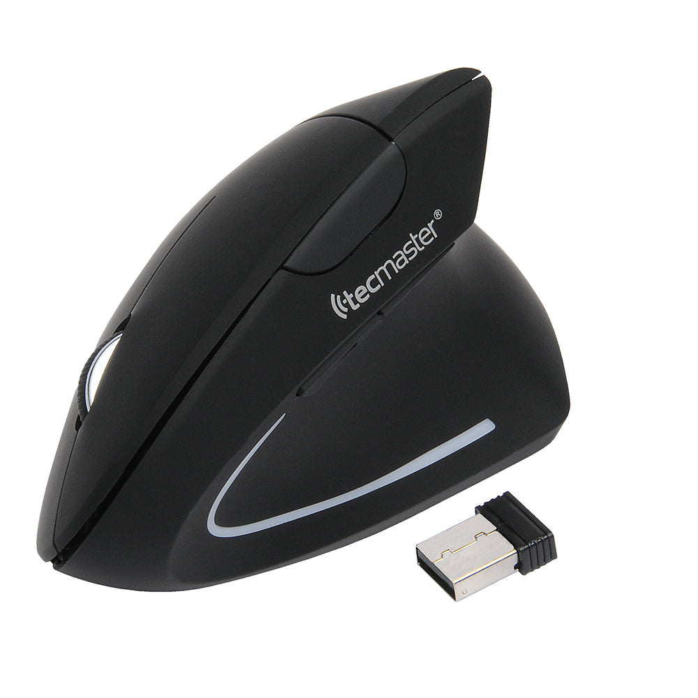 Mouse Vertical Dual Wireless Y Bluetooth Recargable Tipo-C, Negro