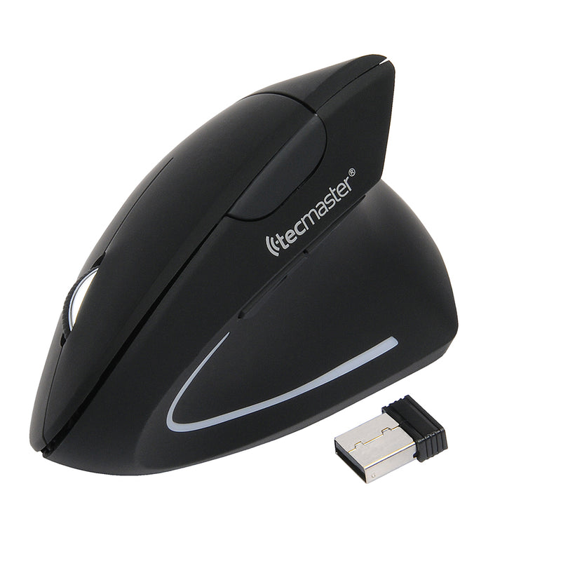 Mouse Vertical Dual Wireless Y Bluetooth Recargable Tipo-C, Negro