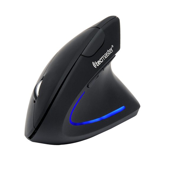Mouse Vertical Dual Wireless Y Bluetooth Recargable Tipo-C, Negro