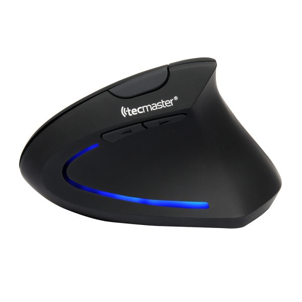 Mouse Vertical Dual Wireless Y Bluetooth Recargable Tipo-C, Negro