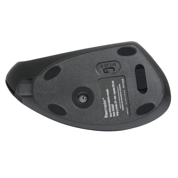 Mouse Vertical Dual Wireless Y Bluetooth Recargable Tipo-C, Negro