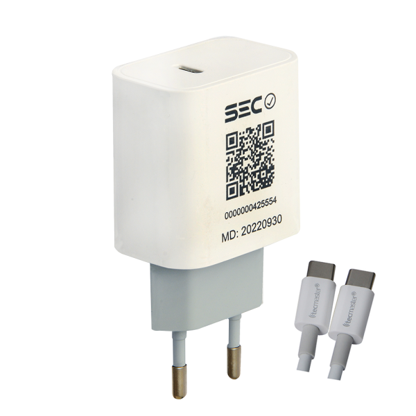 Cargador 20W Tipo-C con cable - Tecmaster