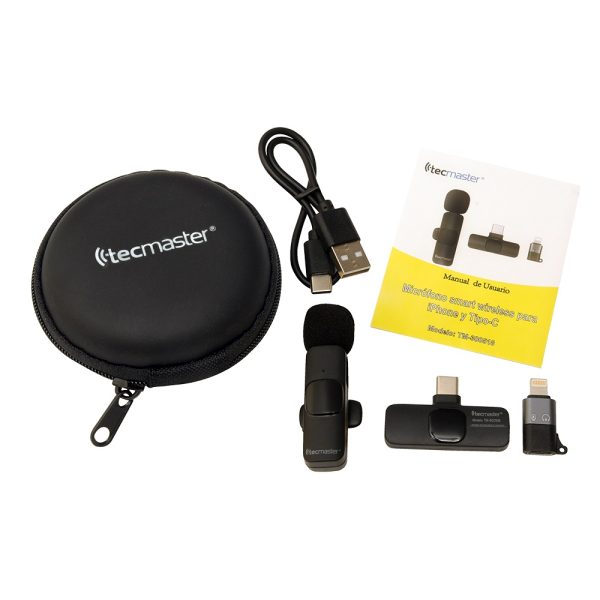 Micrófono Inalámbrico para Smartphones -  Iphone y Android  - Tecmaster