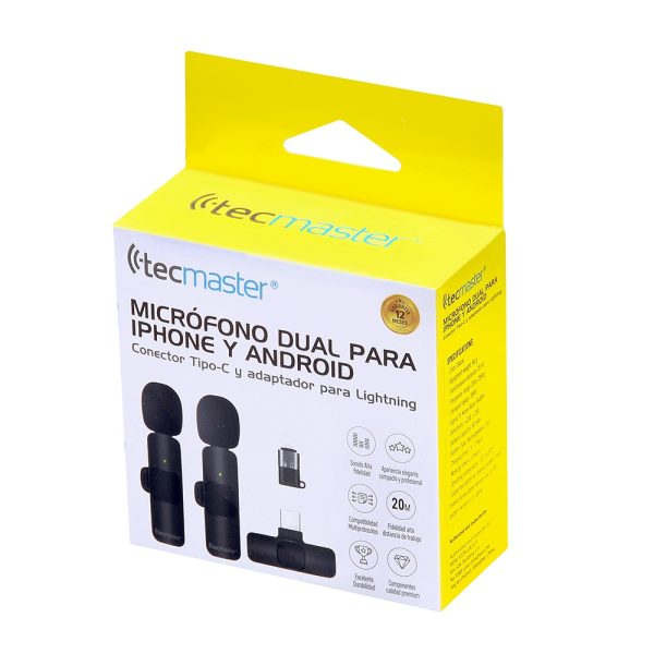 Micrófono Dual para Smartphone - Tecmaster