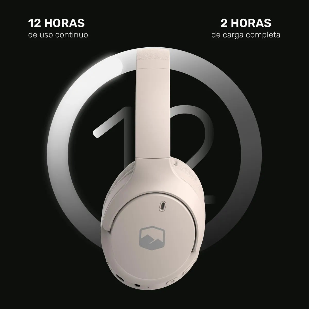Audifonos Bluetooth Inalambricos Over Ear WavePro - Beige