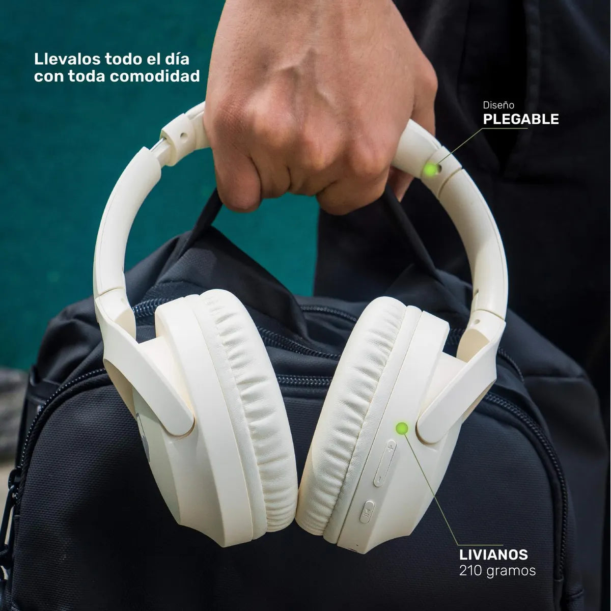 Audifonos Bluetooth Inalambricos Over Ear WavePro - Beige